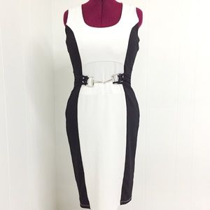 14 VENUS Sexy Black and White Bodycon Dress